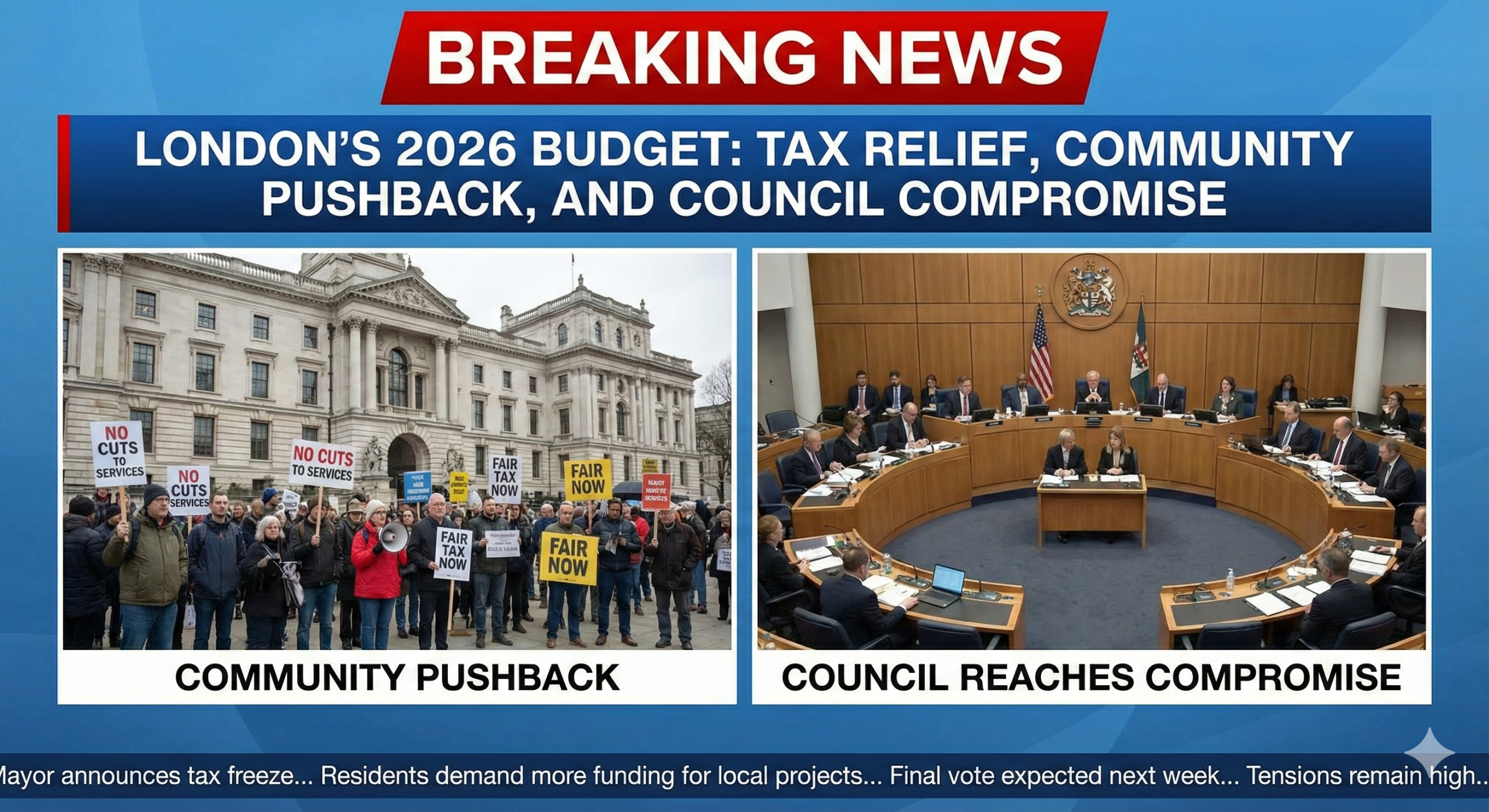 London’s 2026 Budget: Tax Relief, Community Pushback, and Council Compromise