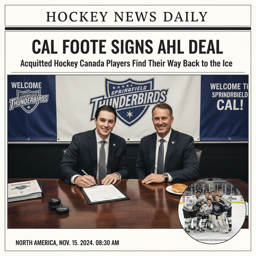 Cal Foote Signs AHL Deal as Acquitted Hockey Canada Players Find Their Way Back to the Ice