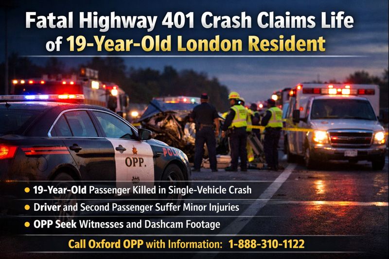 Fatal Highway 401 Crash Claims Life of 19-Year-Old London Resident