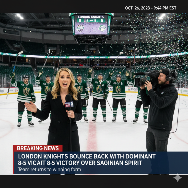 London Knights Bounce Back With Dominant 8–5 Victory Over Saginaw Spirit