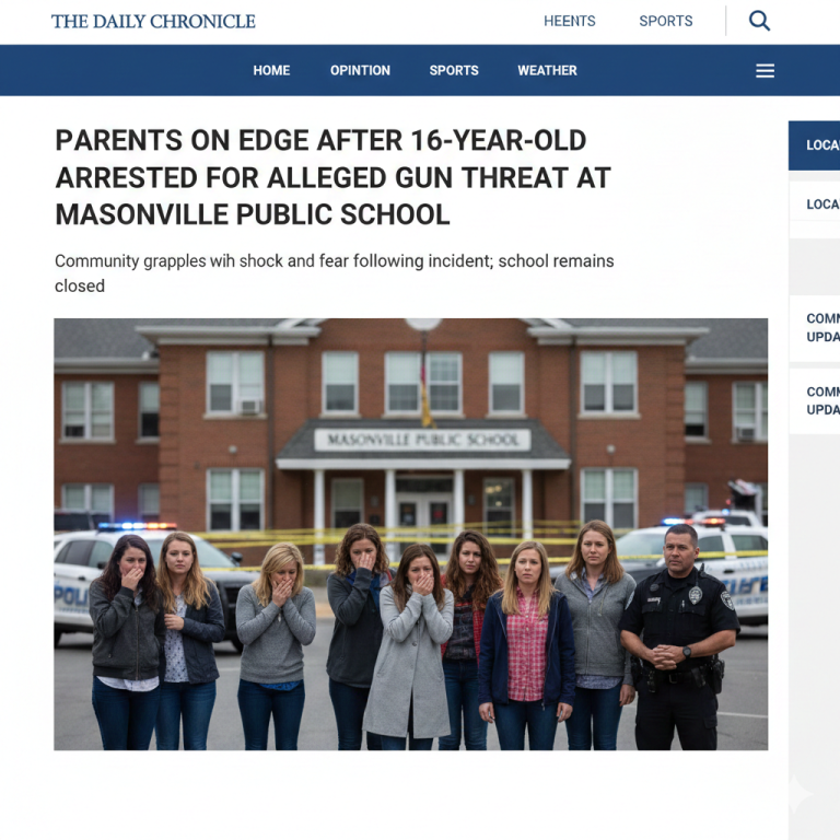 Parents on Edge After 16-Year-Old Arrested for Alleged Gun Threat at Masonville Public School