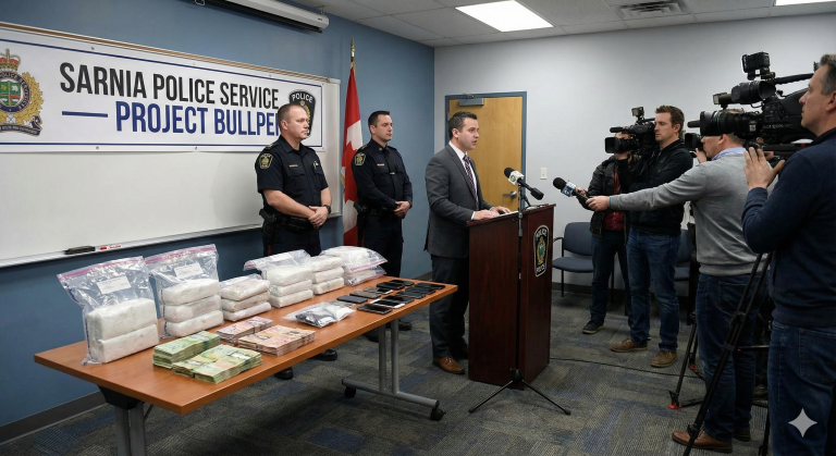 Project Bullpen: $410K in Cocaine Seized and Seven Arrested in Sarnia Trafficking Bust