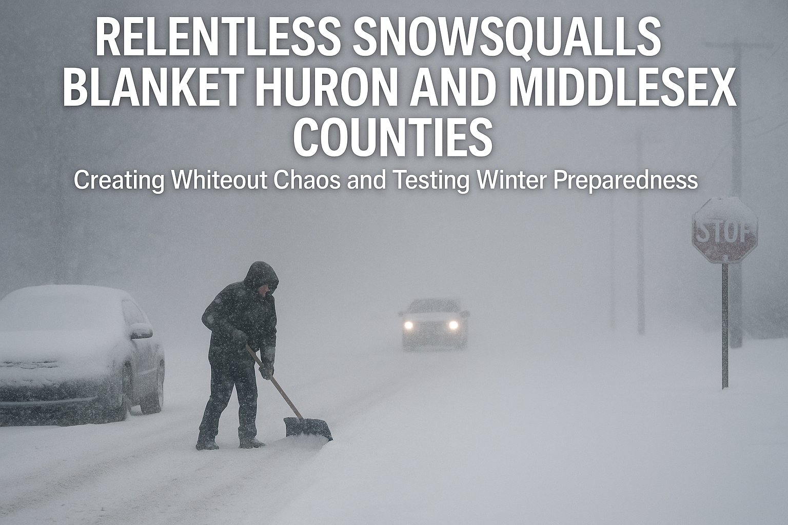 Relentless Snowsqualls Blanket Huron and Middlesex Counties, Creating Whiteout Chaos and Testing Winter Preparedness