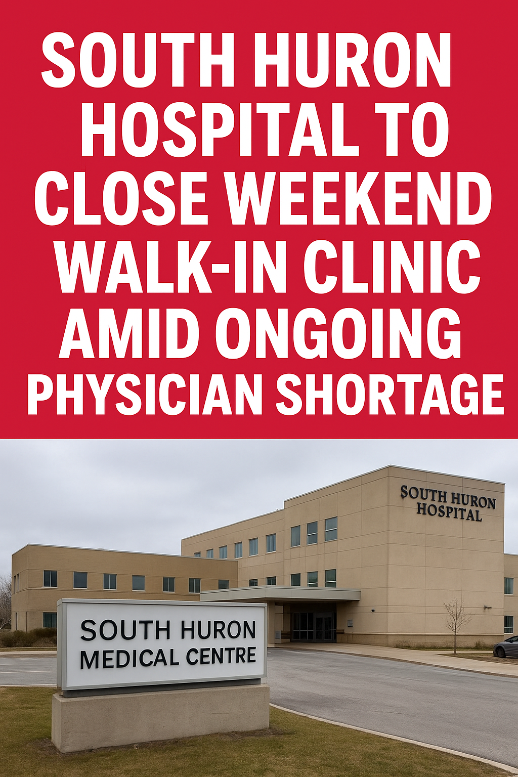 South Huron Hospital to Close Weekend Walk-In Clinic Amid Ongoing Physician Shortage
