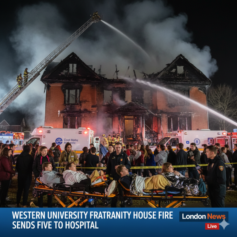 Western University Fraternity House Fire Sends Five to Hospital